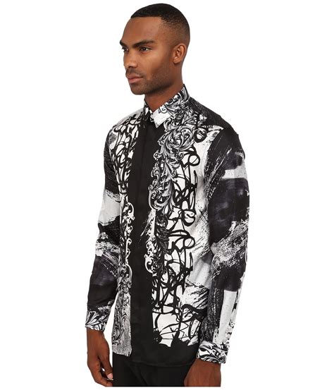 versace graffiti print shirt|Versace formal shirts.